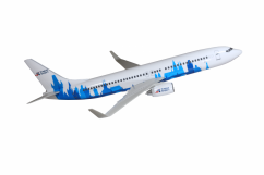 Boeing 737 1:100 Modré panorama resin